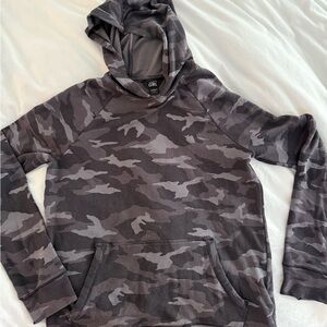 Athleta Kids Camo Hoodie - Gray and Black
